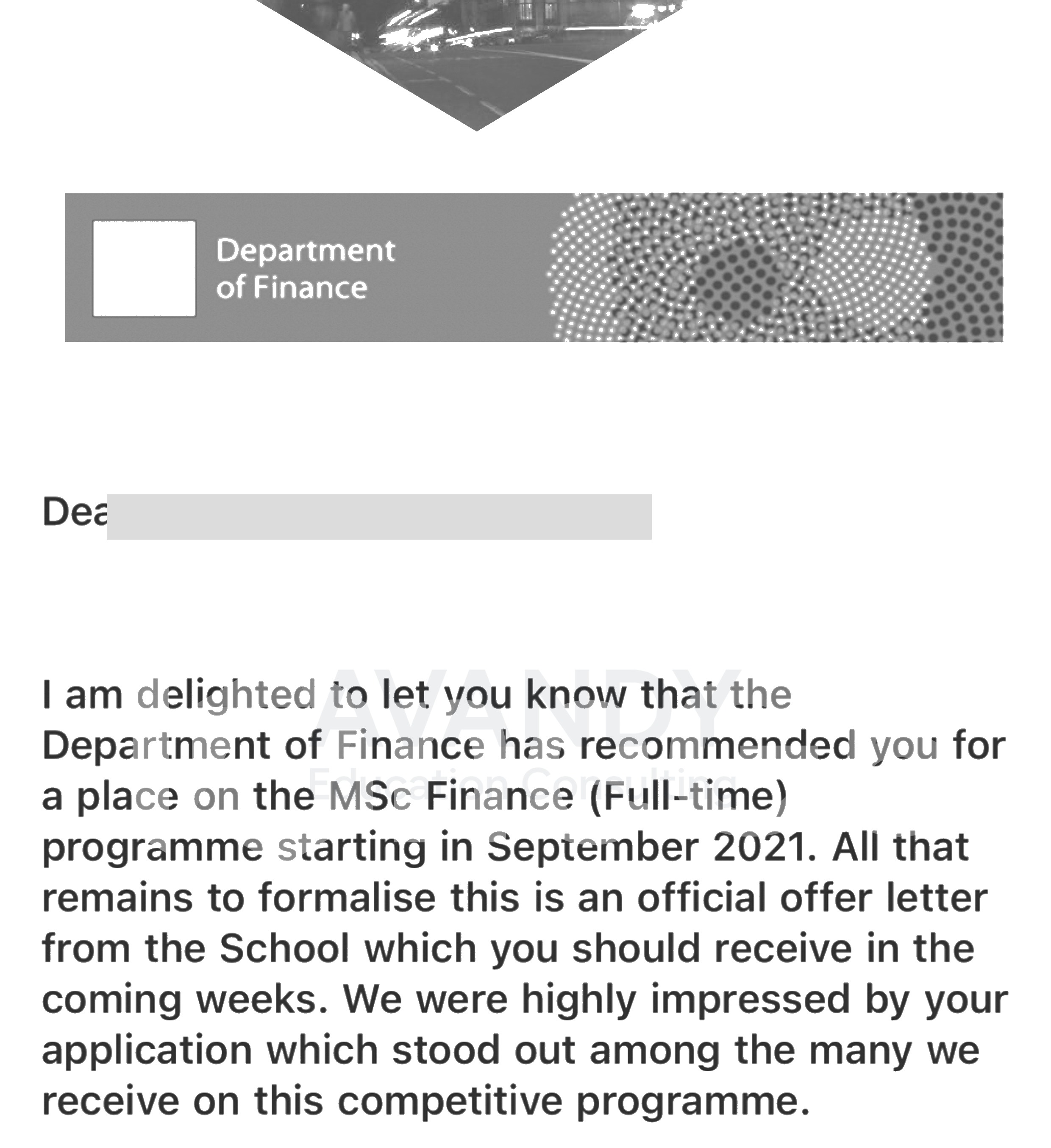 Documentación verificada del resultado de admisión