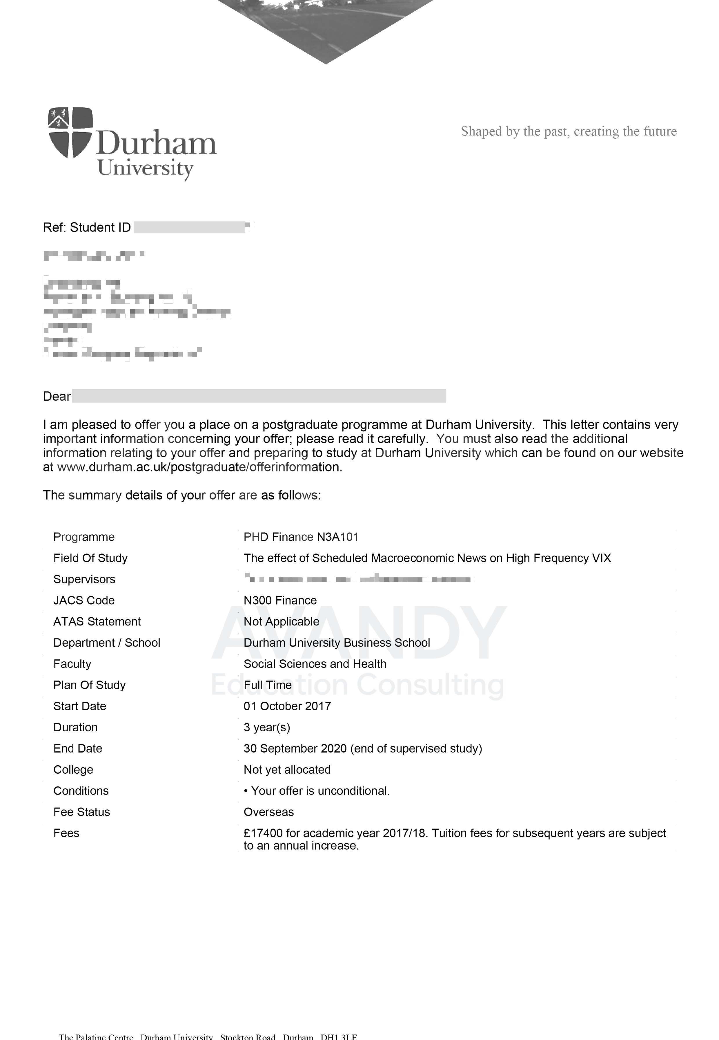 Documentación verificada del resultado de admisión